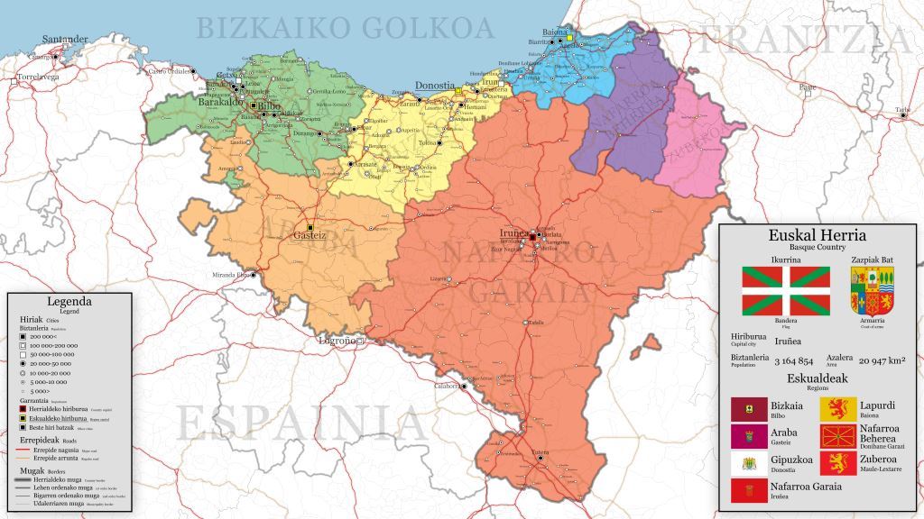 Click to see a high resolution map of the Basque Country